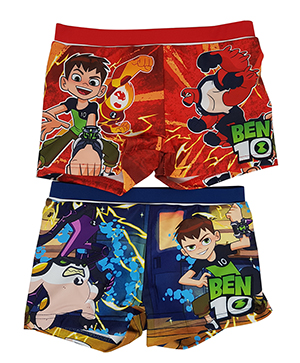 Ben10 Set of 2 swimming shorts blue and red for boys Ben Inferno Upgrade NEW